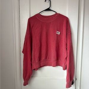Billabong Red Cropped Long Sleeve Hoodie